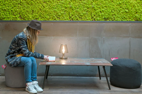 Point Stonewashed Pouf Ottoman - Image 6